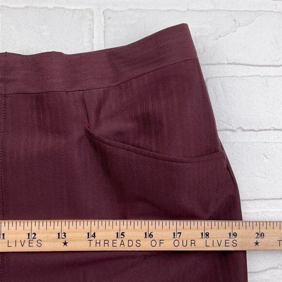 Phoenix Suit Men 42 31Wx31.5L Burgundy Shiny Polyester Stripe 60s-70s VTG USA - Picture 15 of 16